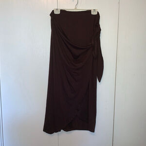Women's Witsmile Brown Asymmetrical Skirt XL